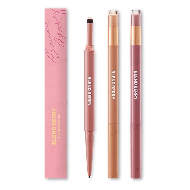 Kose Blend Berry Sparkle Creator Eyeliner - Close-up showcasing the shimmering pigments.