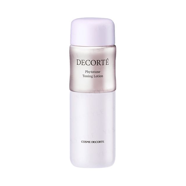 Kose DECORTE Phytotune Toning Lotion bottle with botanical imagery.
