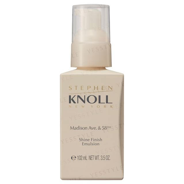 Kose Stephen Knoll Madison 58 Shine Finish Emulsion bottle and results on hair