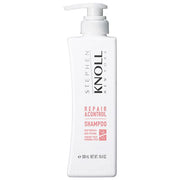 Kose Stephen Knoll Repair & Control Shampoo W bottle showing smooth, shiny hair results.