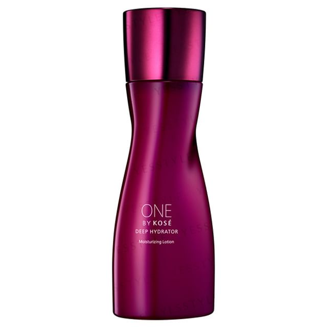 Kose One by Kose Deep Hydrator Moisturizing Lotion bottle and close-up of the lotion's texture