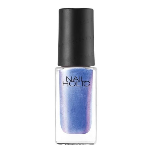 Kose Nail Holic Shell Pearls Color PU171 - Iridescent purple nail polish with shimmering pearl finish.