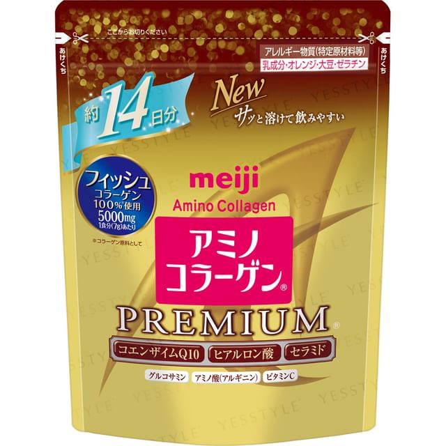 Meiji Amino Collagen Premium 14 Day Supply - Supports healthy skin, hair, and nails.