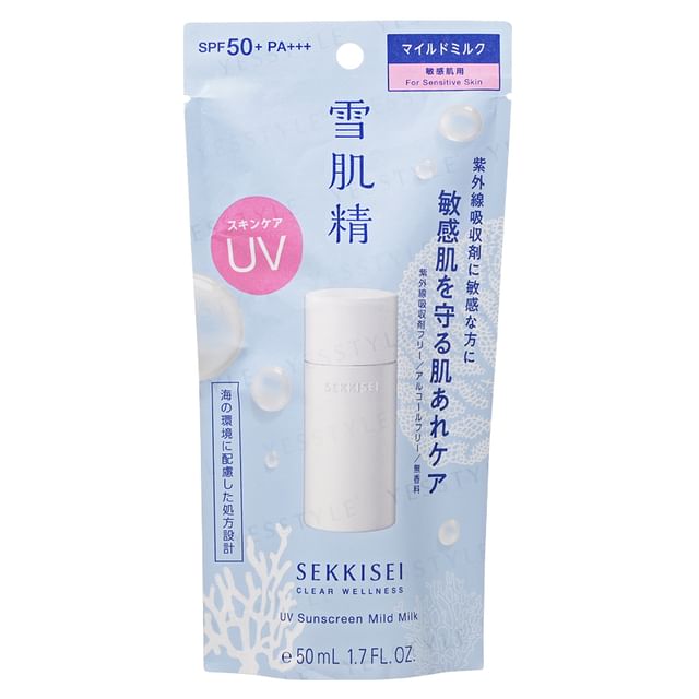 Kose Sekkisei Clear Wellness UV Sunscreen Mild Milk SPF 50+ PA+++