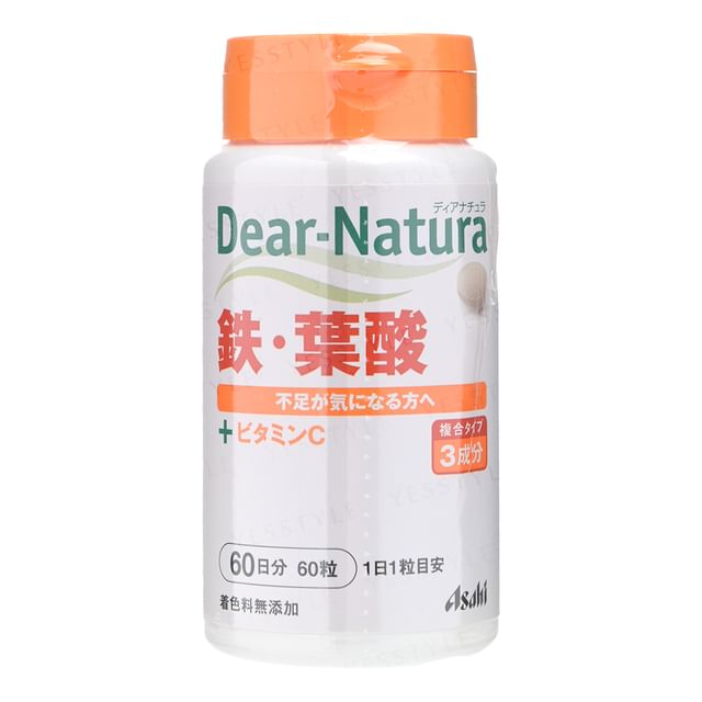Asahi Dear-Natura Iron & Folic Acid Supplement - 60 Day Supply