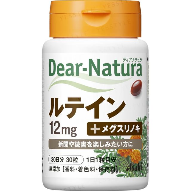 Asahi Dear-Natura Lutein 30 capsules, supporting healthy vision and reducing eye strain.