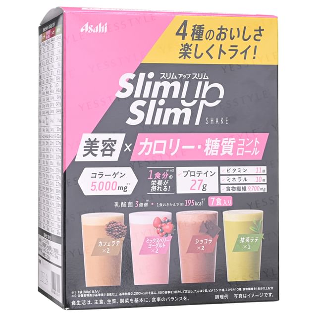 Asahi Slim Up Slim Shake - Delicious and nutritious meal replacement shake for weight management and radiant skin.