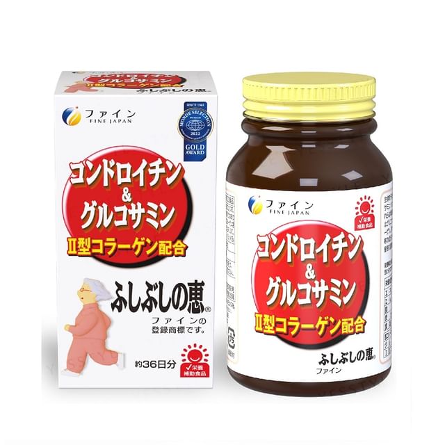 FINE JAPAN Chondroitin & Glucosamine Tablets for Joint Health and Mobility