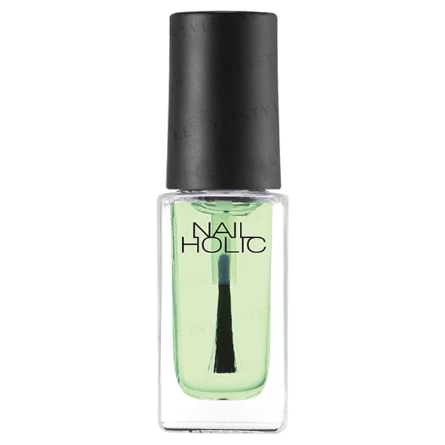 Kose Nail Holic Cuticle Oil Muscat bottle displayed with fresh muscat grapes.