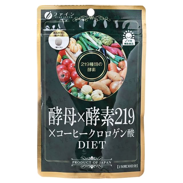 FINE JAPAN - Yeast x Enzyme 219 Diet Tablets - 150 Tablets - Supports Metabolism and Digestion