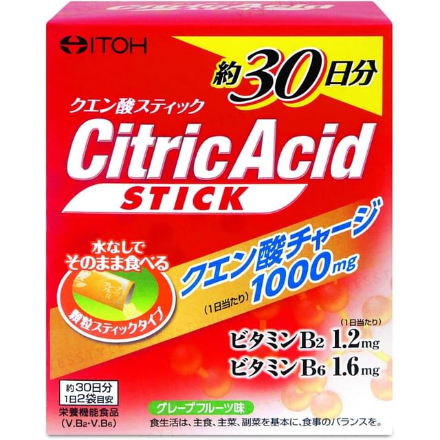ItoH Kanpo Citric Acid Stick - 30 Day Supply - Refreshing Energy Boost