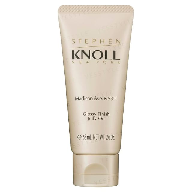 Kose Stephen Knoll Madison 58 Glossy Finish Jelly Oil bottle showcasing radiant, healthy-looking hair.