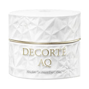 Kose DECORTE AQ Absolute Treatment Eye Cream - close up showing the luxurious texture and packaging.