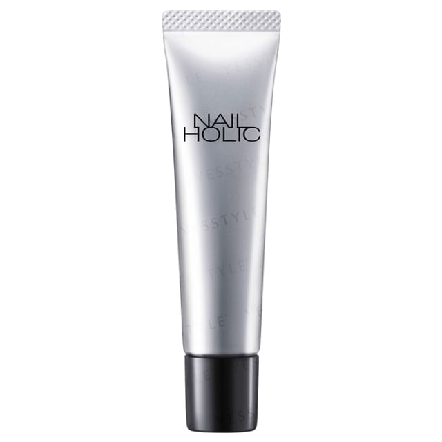 Kose Nail Holic Nail Repair Serum bottle close-up showing texture and applicator brush.