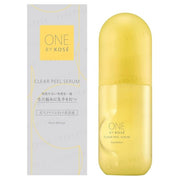 Kose One By Kose Clear Peel Serum bottle on a clean surface, showcasing its texture and packaging.