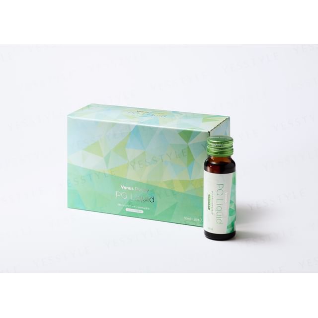 AXXZIA Venus Recipe PQ Liquid bottle showcasing radiant skin benefits.