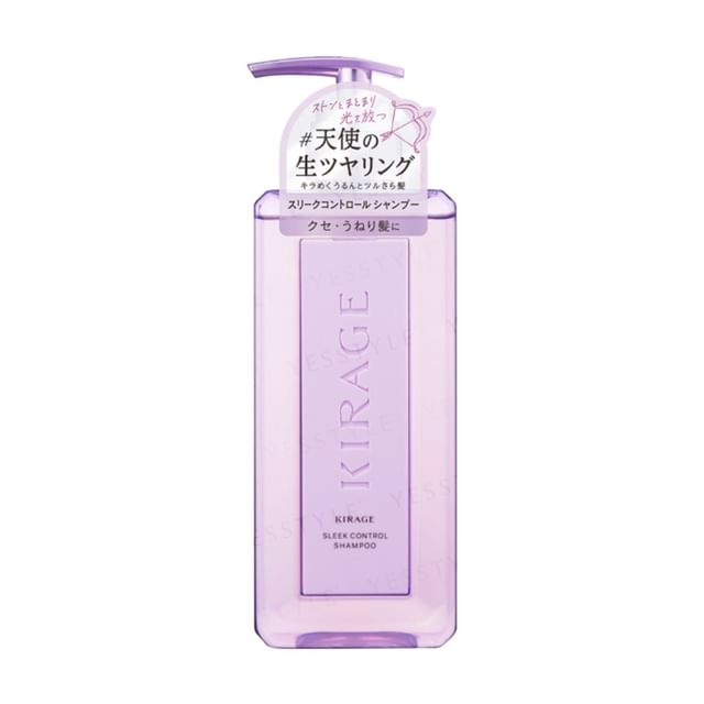 Kose Kirage Sleek Control Shampoo bottle showcasing smooth, shiny hair.