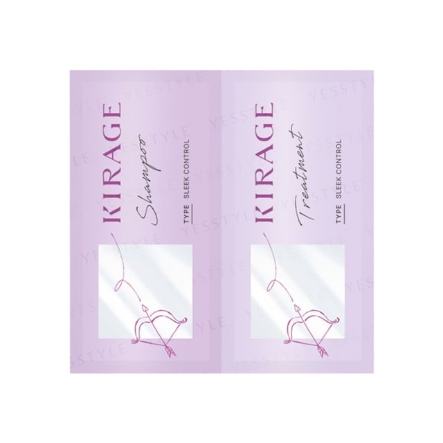 Kose Kirage Sleek Control Shampoo & Hair Treatment Trial Set - Front View