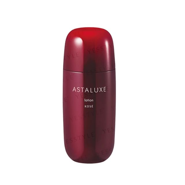 Kose Professional ASTALUXE Lotion AX bottle showcasing its luxurious packaging and highlighting its anti-aging benefits.