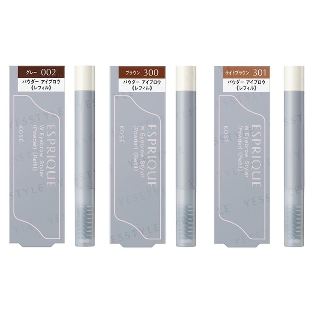 Kose Esprique W Eyebrow Styler Powder - Dual-shade eyebrow powder for natural brow definition