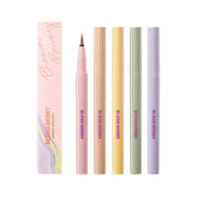 Kose Blend Berry Playful Liquid Eyeliner M in various vibrant colors.