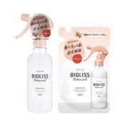 Kose Bioliss Botanical Refresh & Moist Hair Water bottle with botanical illustrations.
