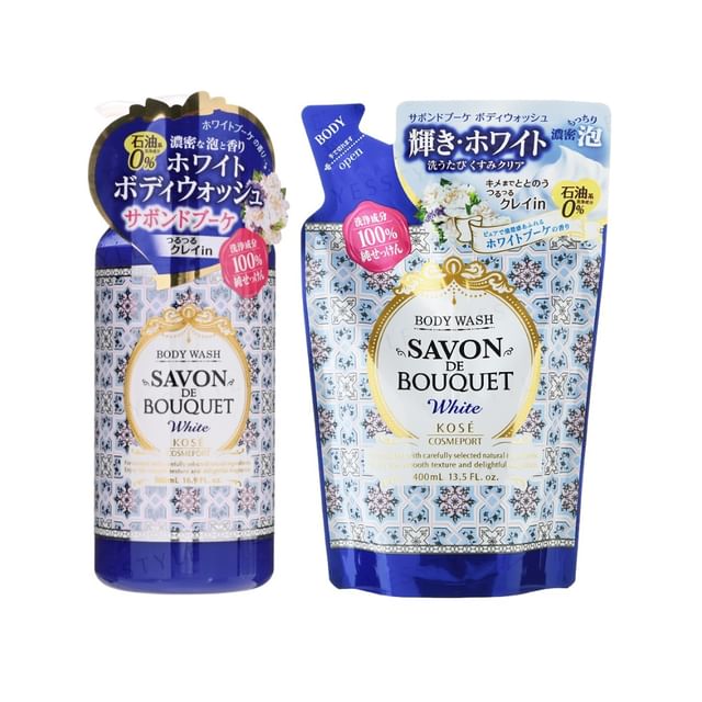 Kose Savon De Bouquet White Body Wash - Brightening Floral Cleanser
