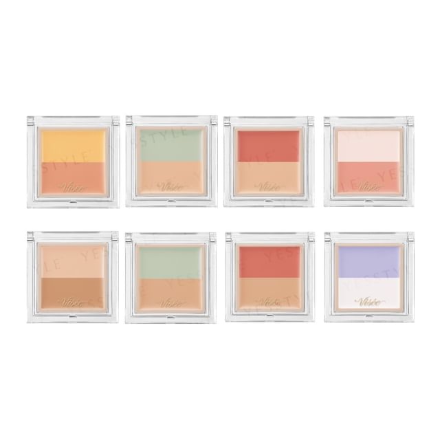 Kose Visee Color Duo Trick Concealer palette with two shades for concealing and brightening