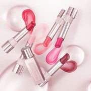 Kose DECORTE Tinted Plumper: Close-up of the product and swatches showing the natural tint and plumping effect.