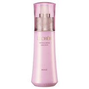 Kose Lecheri Wrinkle Repair Emulsion bottle showcasing the product's anti-aging benefits.