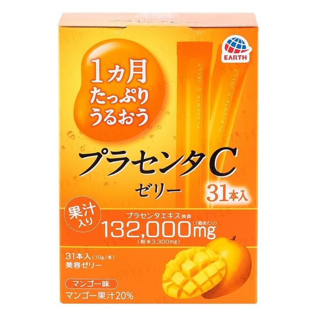 EARTH Placenta C Jelly Mango - Delicious beauty supplement for radiant skin and enhanced vitality.