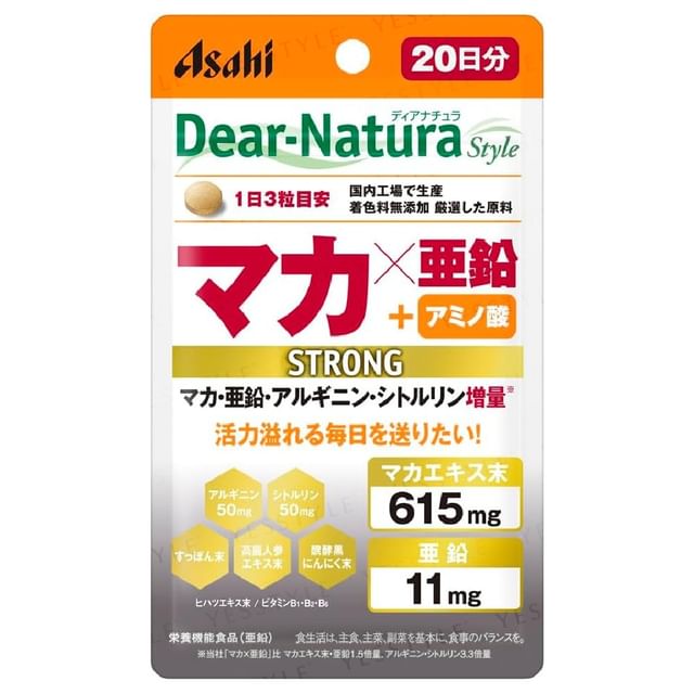 Asahi Dear-Natura Style Strong Maca x Zinc Supplement - Boost Energy and Vitality