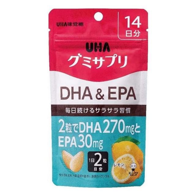 UHA CoQ10 + DHA & EPA Gummy Supplement - Mango Flavor - Supports Heart Health, Cognitive Function, and Energy Production