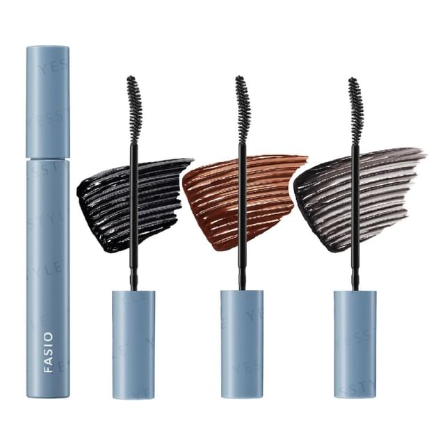 Kose Fasio Ultra Waterproof Mascara Curl - Close-up of defined and curled lashes