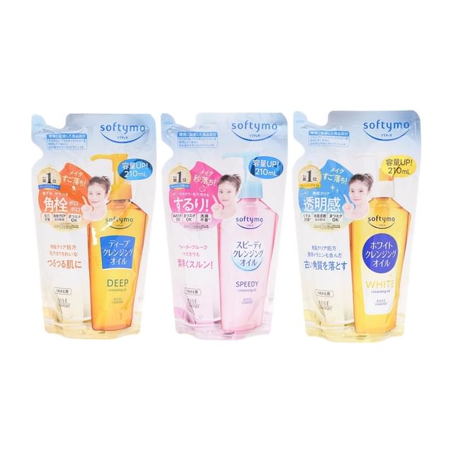 Kose Softymo Speedy Cleansing Oil Refill pack – gentle and effective makeup removal for clean and hydrated skin.