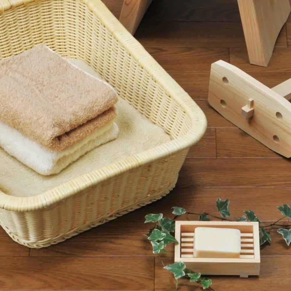 Yamaco Antibacterial Hinoki Cypress Handcrafted Wooden Soap Dish 12.5cm