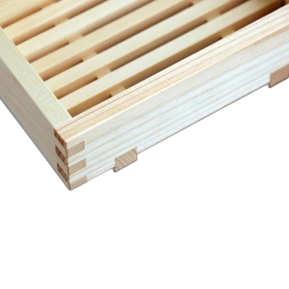 Yamaco Antibacterial Hinoki Cypress Handcrafted Wooden Soap Dish 12.5cm