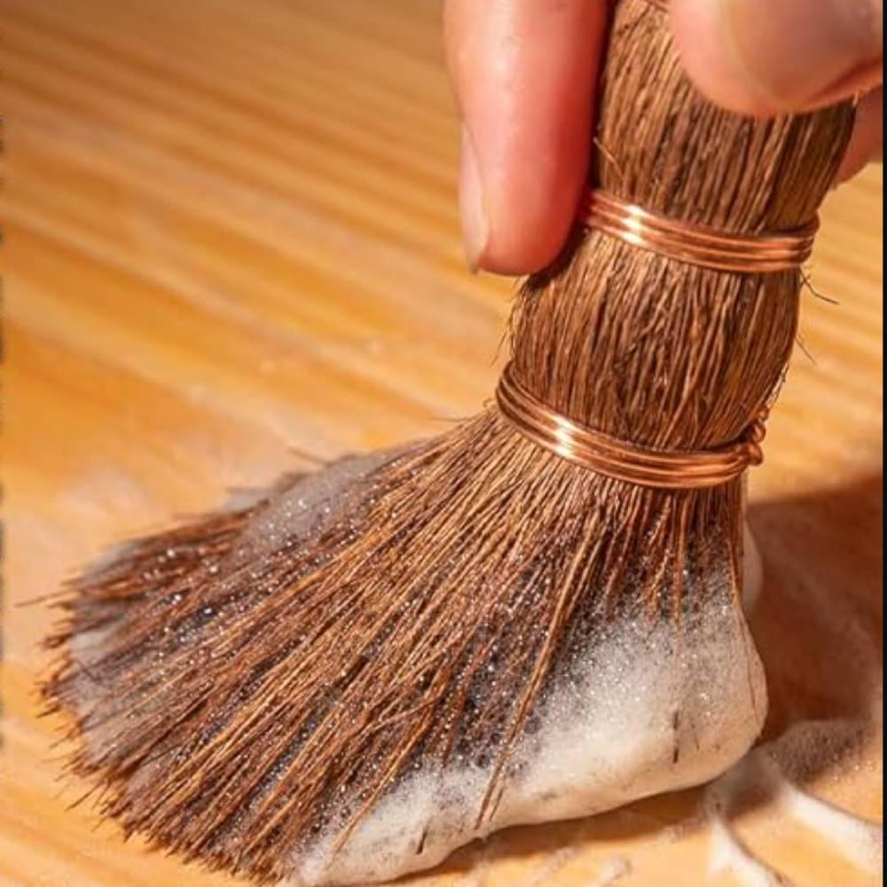 Yamaco Eco-Friendly Palm Fiber Dish Scrubber – 14cm Long Hand Brush
