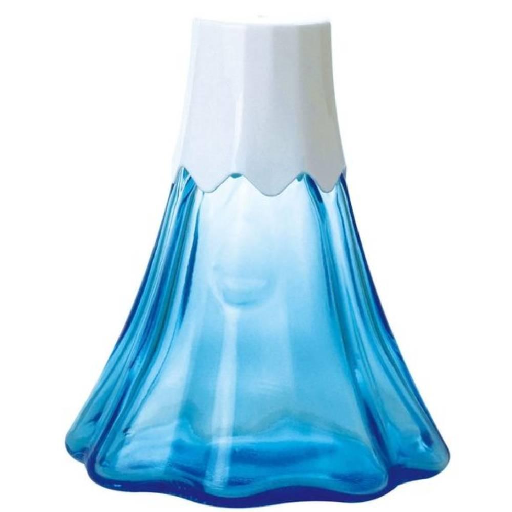 Yamaco Mt. Fuji shaped 400ml clear glass water bottle with cap