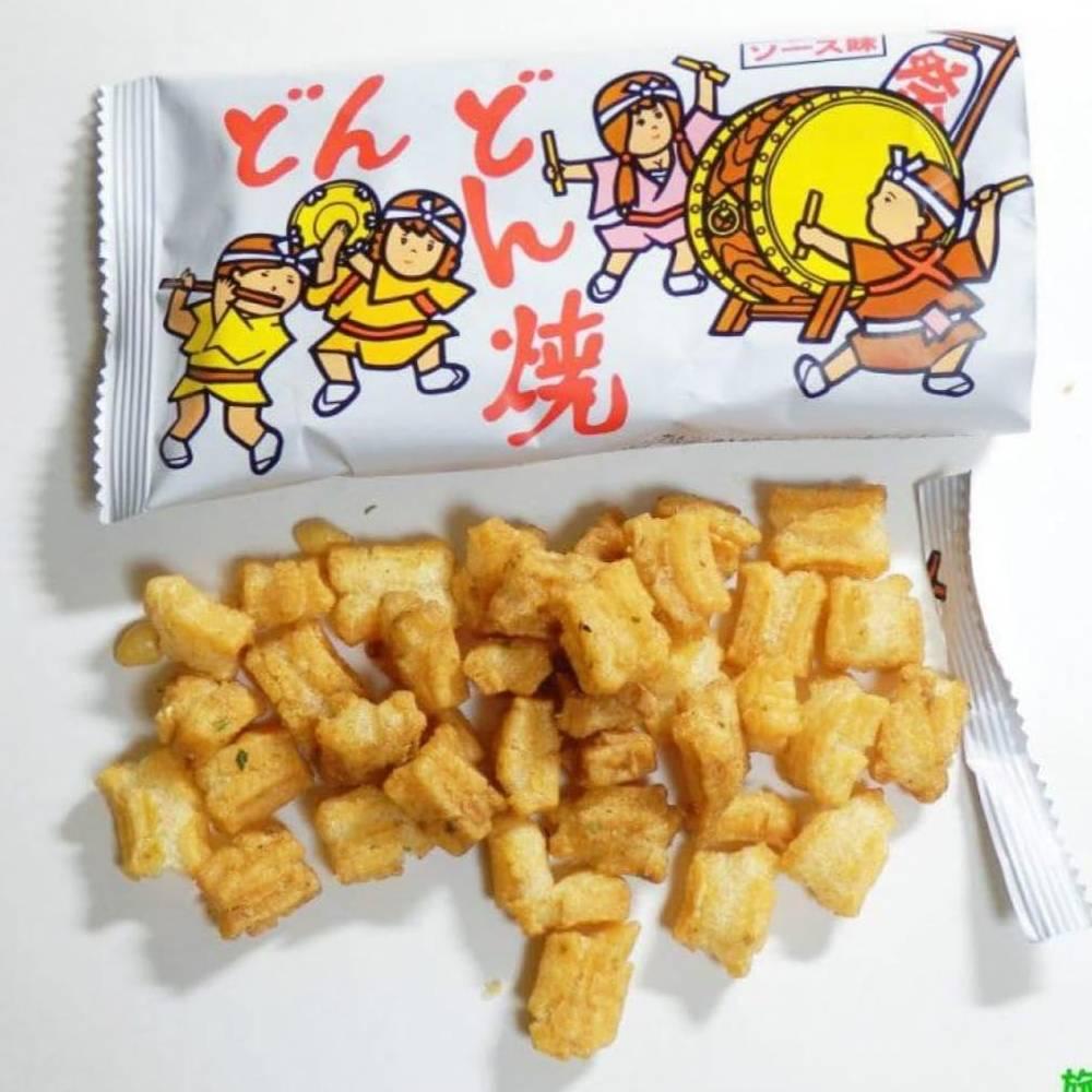 Yaokin Dondonyaki Japanese Sauce-Flavored Puff Snack – 15 Pack