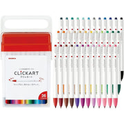 Zebra Clickart Water-Based Bullet Tip Retractable Marker Set 36 Colors