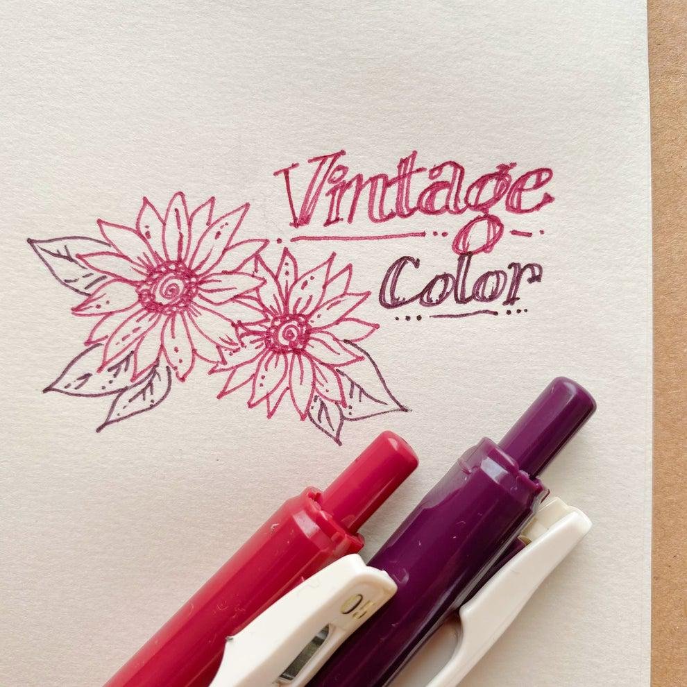 Zebra Sarasa Clip Vintage Color Gel Ink Pens 5‑Pack 0.5mm