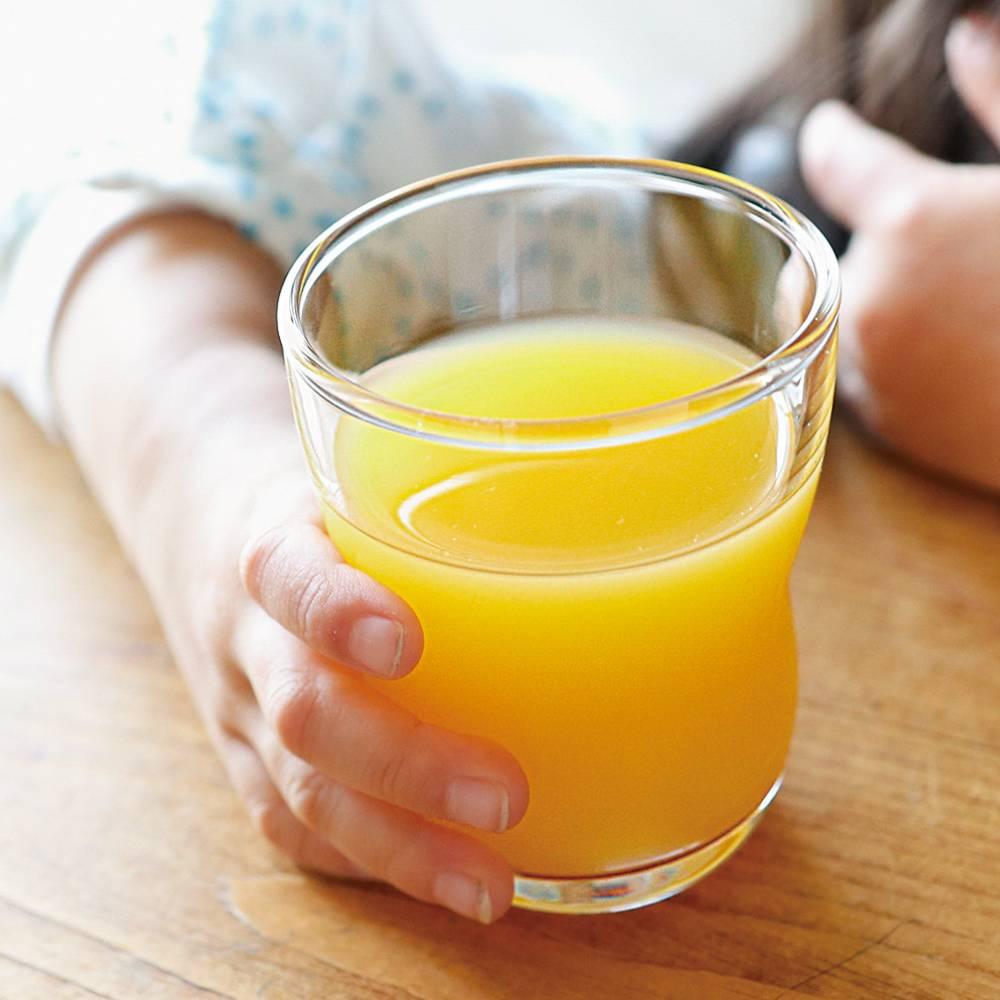 Aderia strengthened kids drinking glass 130ml — package and glass