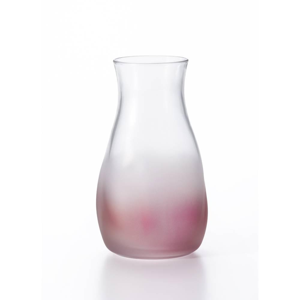 Aderia pink mini glass vase — front view