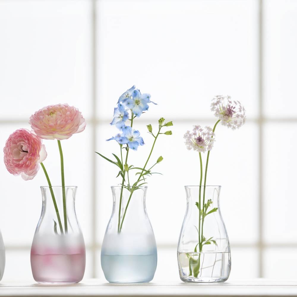 Aderia pink mini glass vase — thick glass form