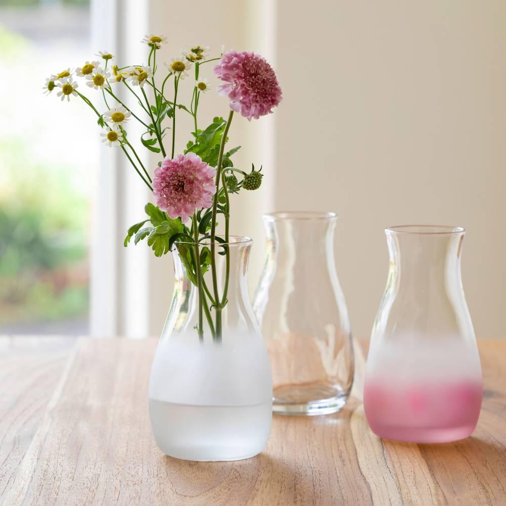Aderia pink mini glass vase — floral display
