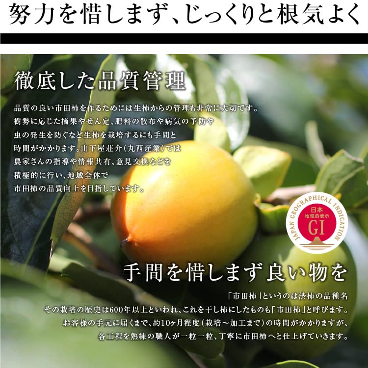 Yamashitaya Sosuke New Ichida Persimmon, Dried Persimmon (For Home Use/Value Pack/Nagano-produced), Made in Japan, Specialty Japanese Sweets, Persimmon, Dried Fruits