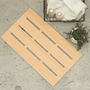 Tosaryu Aroma Bath Mat - Shimanto Hinoki Japanese Cypress, Phytoncide Antibacterial, Wave-Ridged Surface, 3 Sizes