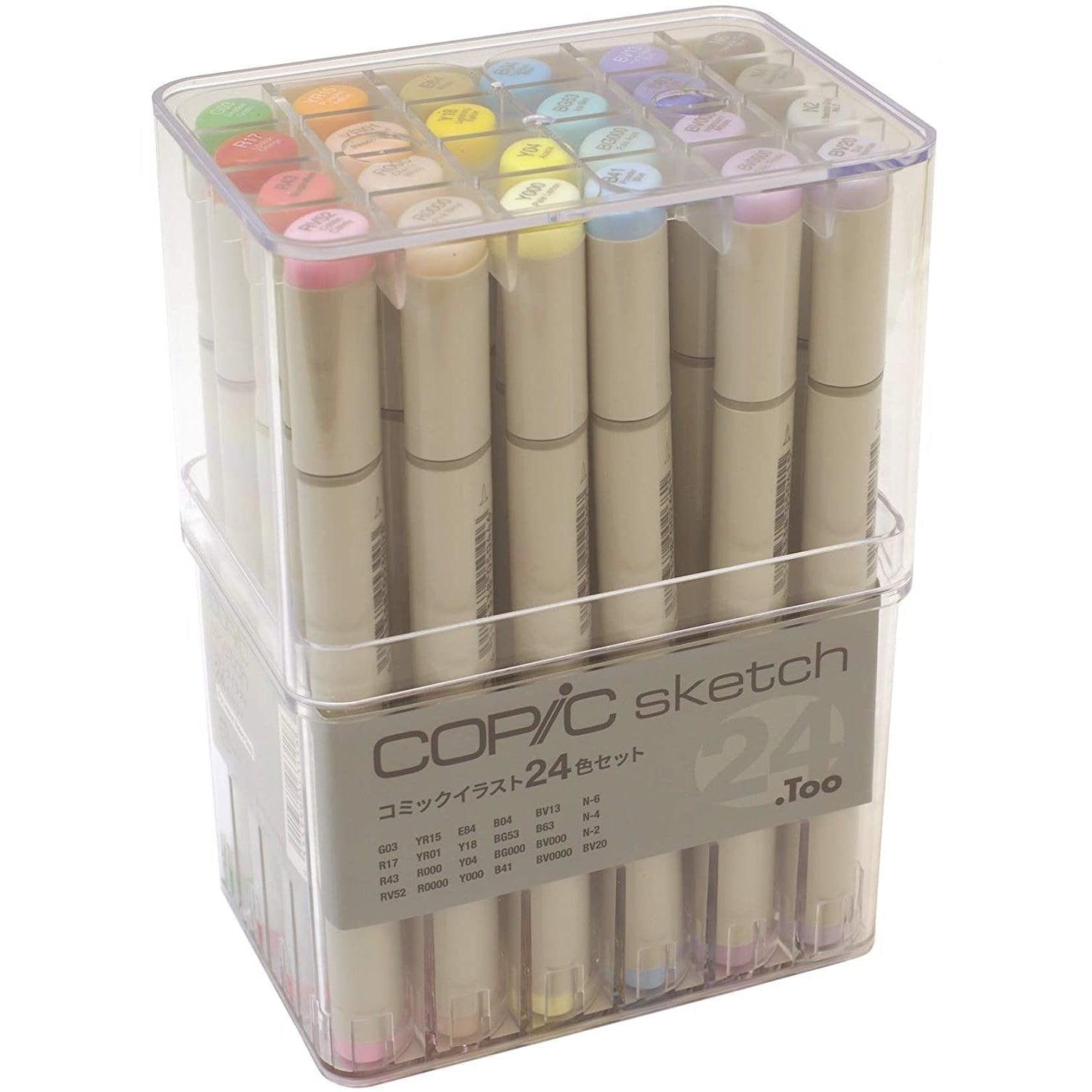Copic Sketch Basic 24-color marker set — full set in case