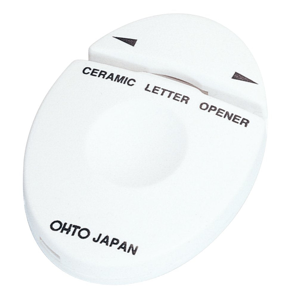 OHTO white ceramic letter opener — envelope opening